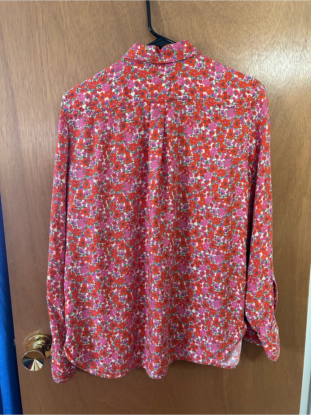 J. Crew Red and Pink Floral Button-Down Shirt - Picture 2 of 4